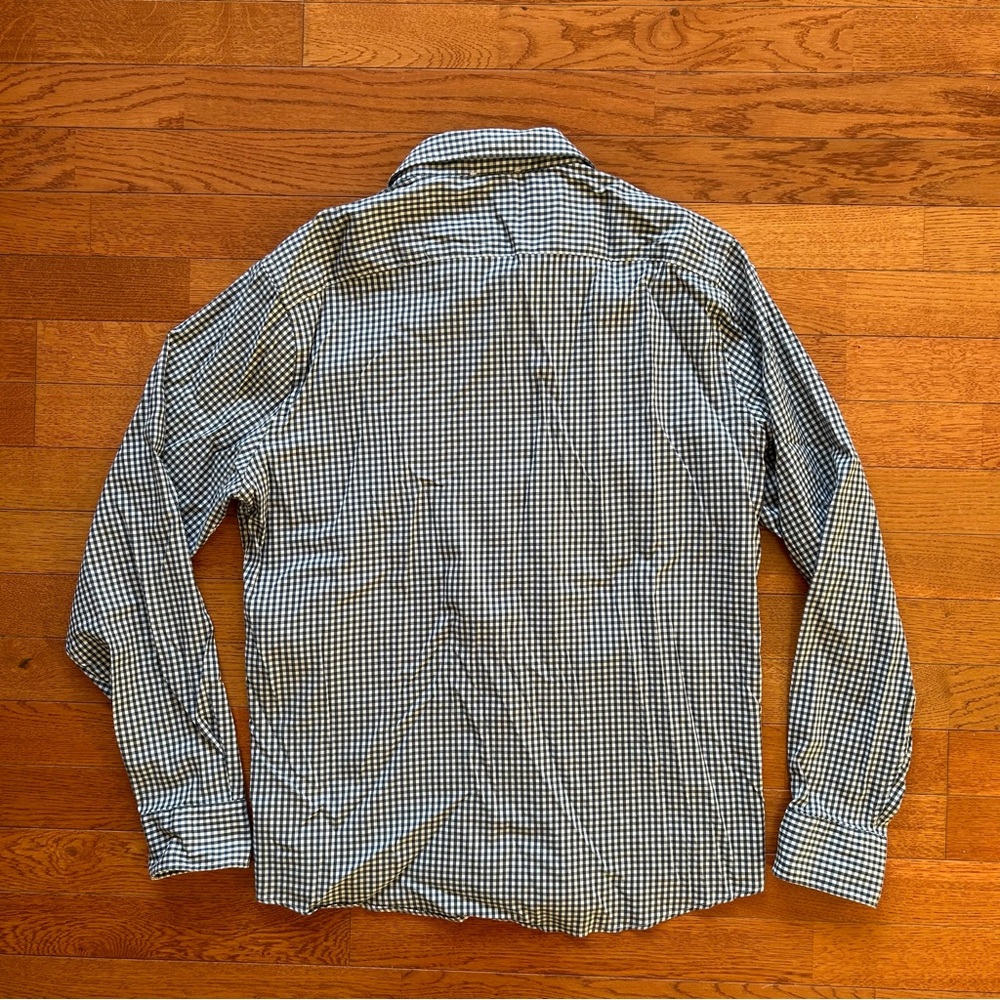 Faherty Blue Gingham Checkered Button Down Shirt - image 2